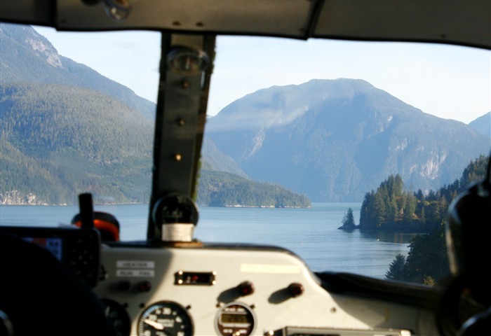 scenic view from Vancouver Island Air floatplane