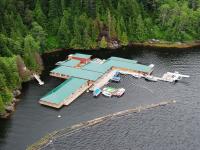 Knight Inlet Lodge aerial photo