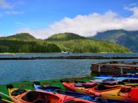 landing in Glendale Cove from the dock at Knight Inlet Lodge