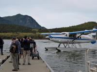 turbine otter arriving at Knight Inlet Lodge dock