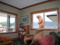 sitting area at Knight Inlet Lodge