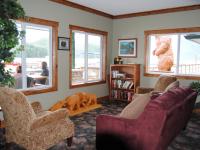 reading area at Knight Inlet Lodge