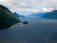 view of Knight Inlet from a floatplane