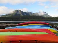 kayaks at Knight Inlet Lodge